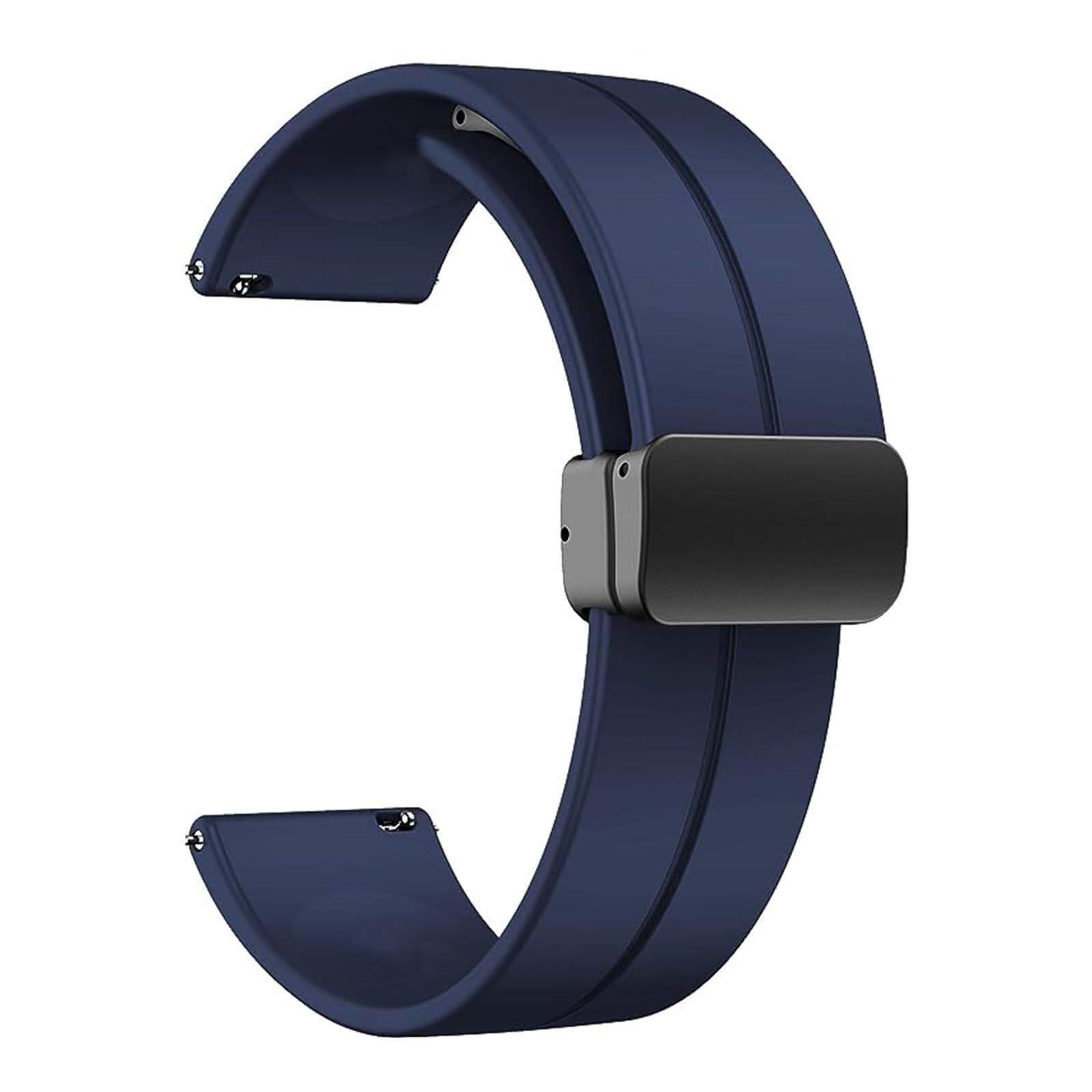 Bandas de silicona de 20 mm y 22 mm, correas de reloj deportivo de liberación rápida con hebilla plegable magnética para hombres y mujeres