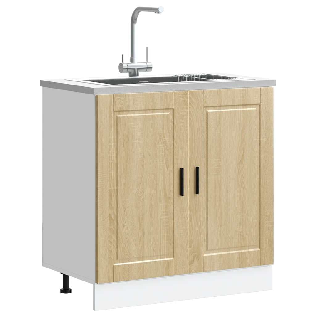 vidaXL Meuble Bas pour évier Porto chêne Sonoma Bois ingénierie