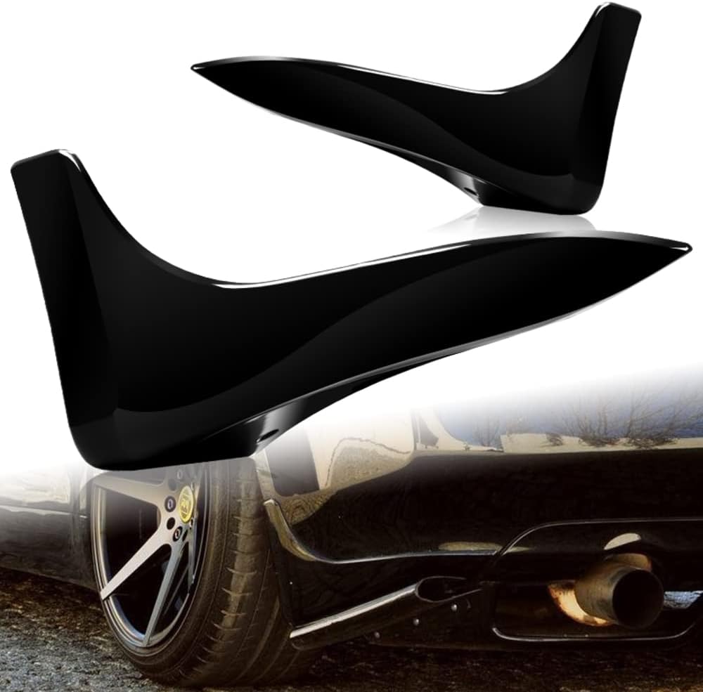 Q1-TECH, Rear Bumper Lip Aprons fit for Compatible with 2003-2006 Infiniti G35 Coupe/2DR, Black Rear Bumper Lip Aprons Polyurethane, 2004 2005, Rear Bumper Mud Guards (Glossy Black)
