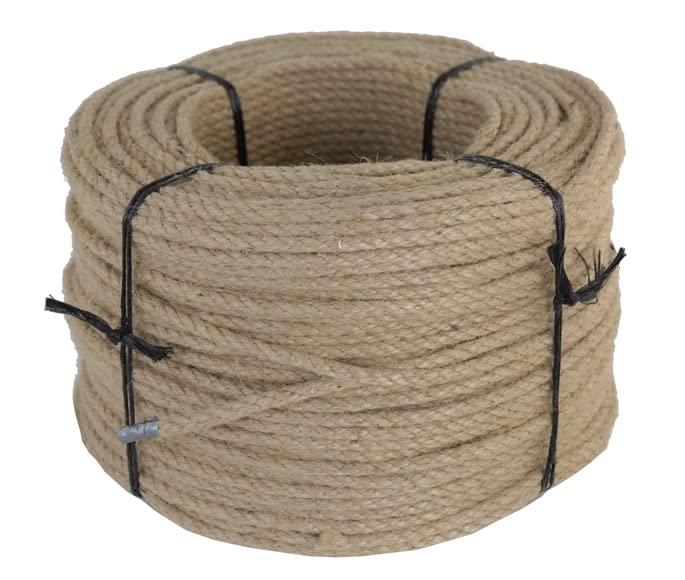 Corde en jute - 3 brins - Ø 6 mm - 100 % jute, non traité, 220 m
