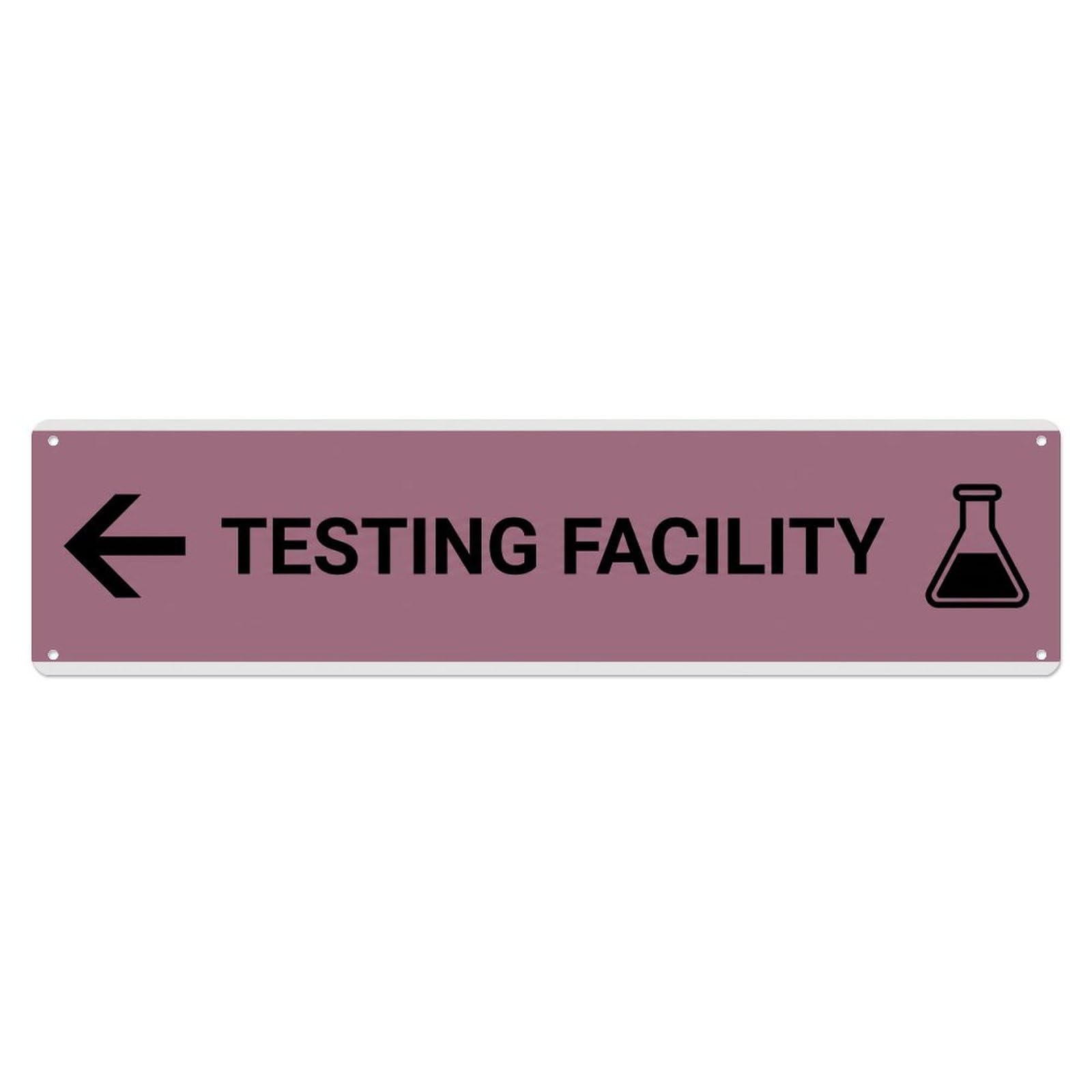 Olhnbad 4X16inch(10X40cm) Testing Facility Left Indicator Metal Tin Sign