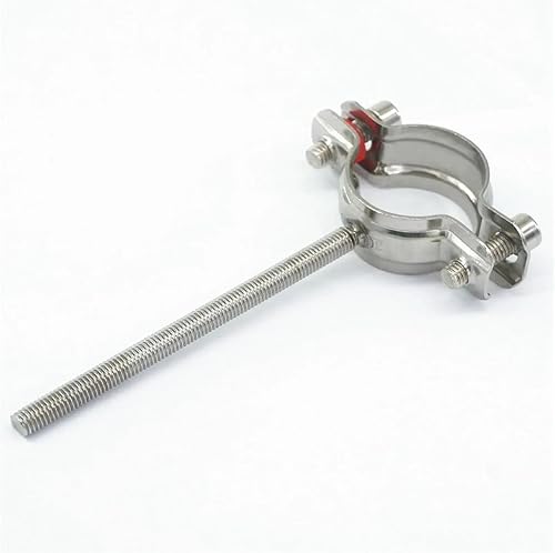 45-48mm 304 Stainless Steel Thread Length 100mm Clamp Clip Support Bracket with M8 Screw Pole