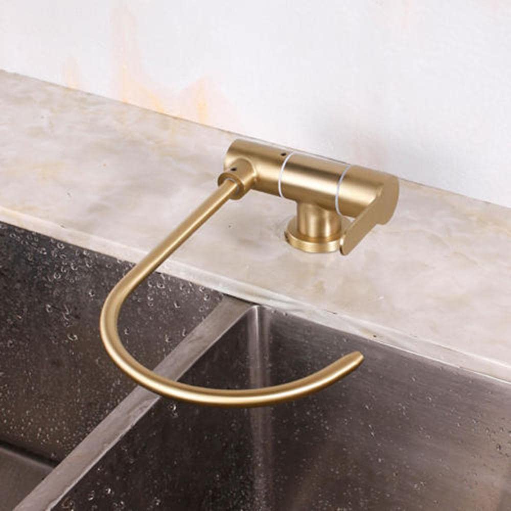 WDSOPK Water Filter Tap Brushed Gold Pure Faucet Stainless Steel Cold Water Faucet-B (B A)