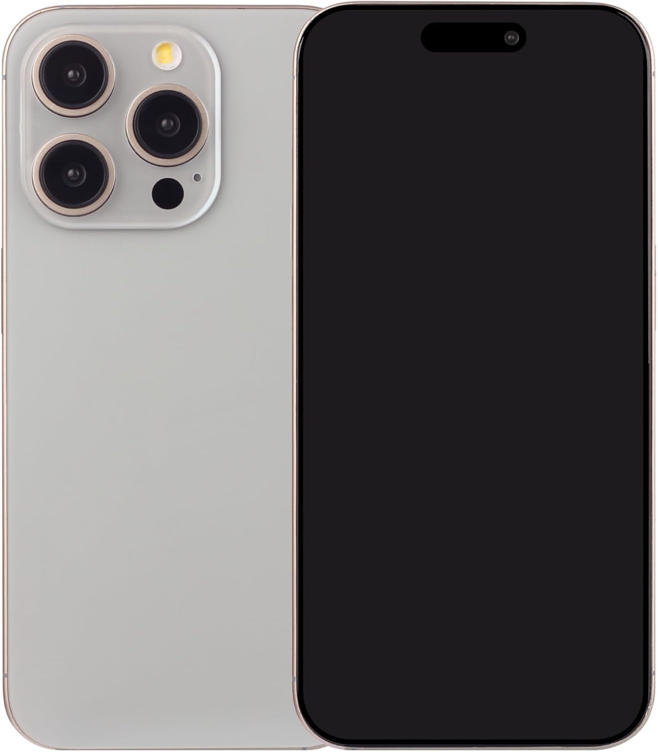 Exclusive Display Model iPhone 15 Pro Max Natural Titanium Black Screen Mockup Smartphone Dummy | Perfect for Display, In-Store Display, and Photography Props, Real Size Mobile Model
