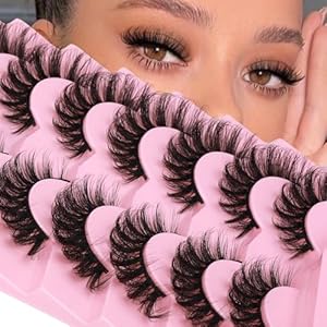 JIMIRE Mink Lashes Wispy Cat Eye La...