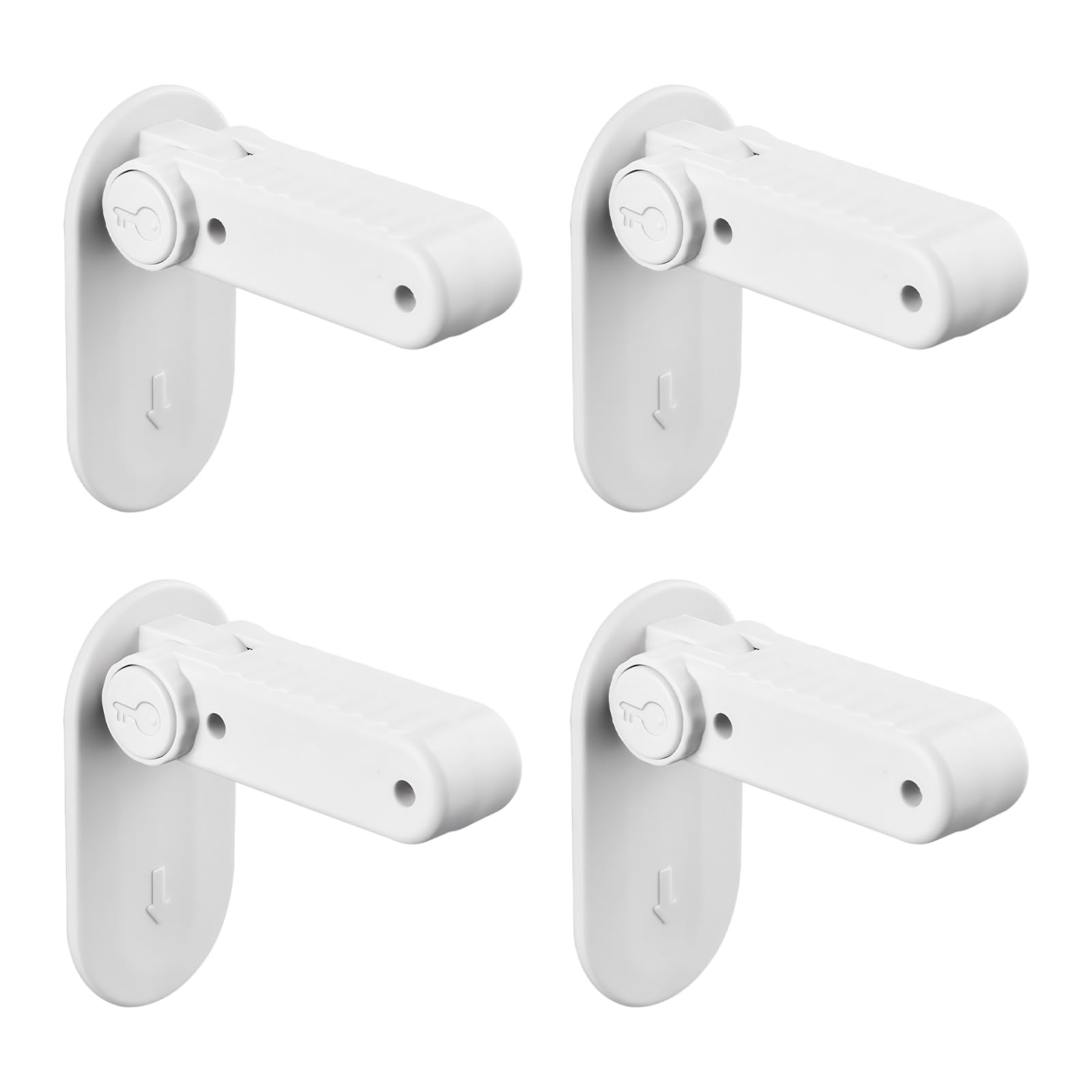 Verrou de Levier de Porte à L'Épreuve des Enfants Petproof, Serrure de Poignée de Sécurité pour Bébé, Sans Outils ni Perçage, Blanc