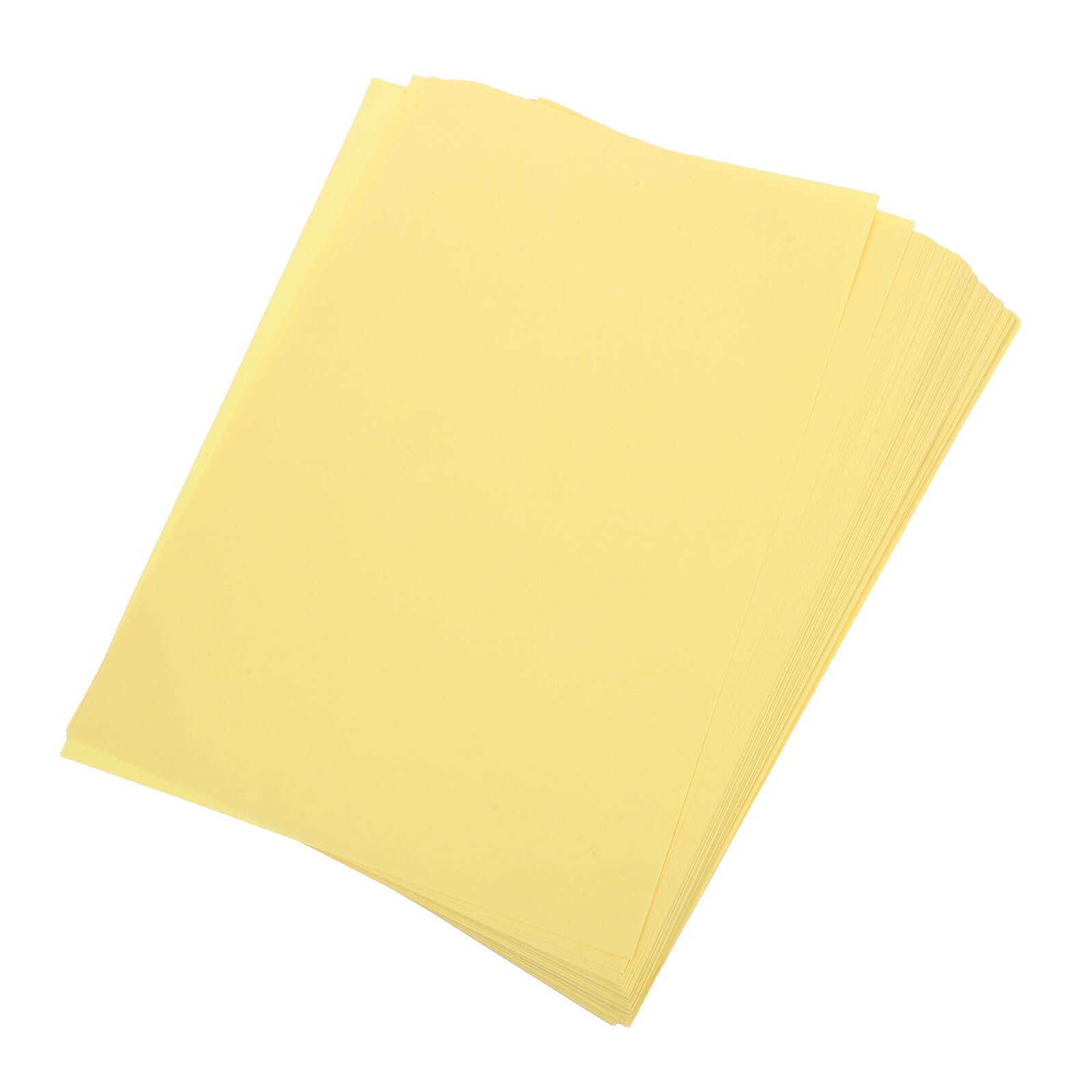 200 pezzi Carta per Stampante Gialla Chiara Confezione da Carta Colorata Liscia per Stampe Nitide per Documenti Ufficio Contratti e Progetti
