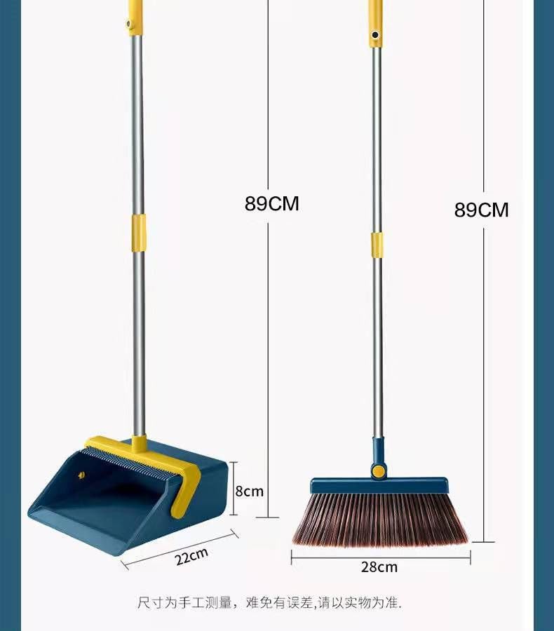 Juego de escoba y recogedor con asa, cepillo y recogedor para el hogar, limpiador de cocina, barrido de piso, vertical, recogedor de polvo