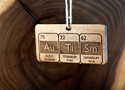 Autism Periodic Table Christmas Ornament