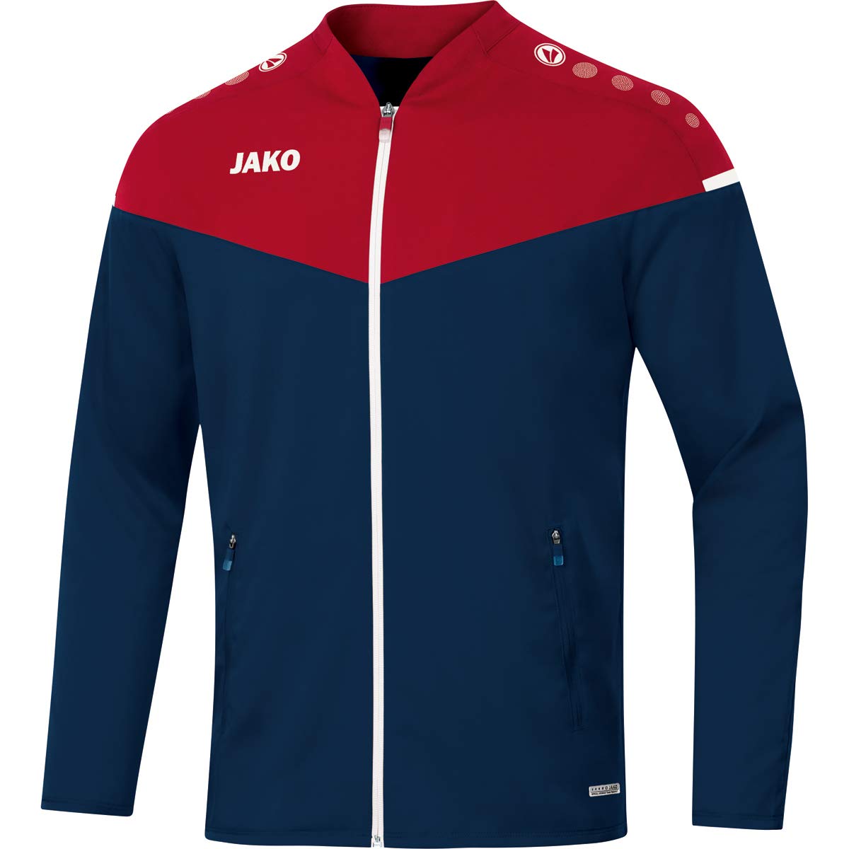 JAKO Women's Präsentationsjacke Champ 2.0 Jacket, Marine/Chili Red, 42