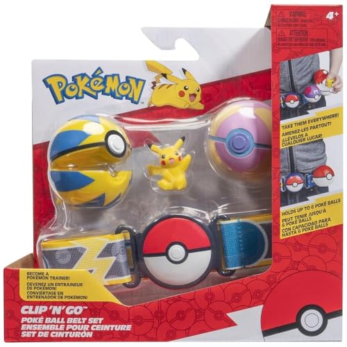 Pokémon Pikachu Clip 'N' Go Belt Set - Includes Themed Belt and 2-Inch Pikachu Battle Figure with Heal Ball and Quick Ball Accessories Pokémon Pikachu Clip 'N' Go Belt Set - Includes Themed Belt and 2-Inch Pikachu Battle Figure with Heal Ball and Quick Ball Accessories