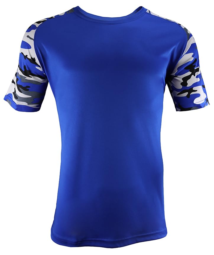 Epic Youth Cool Performance Camo Sleeve Jersey T Shirt (13- Colors Avaliable)2