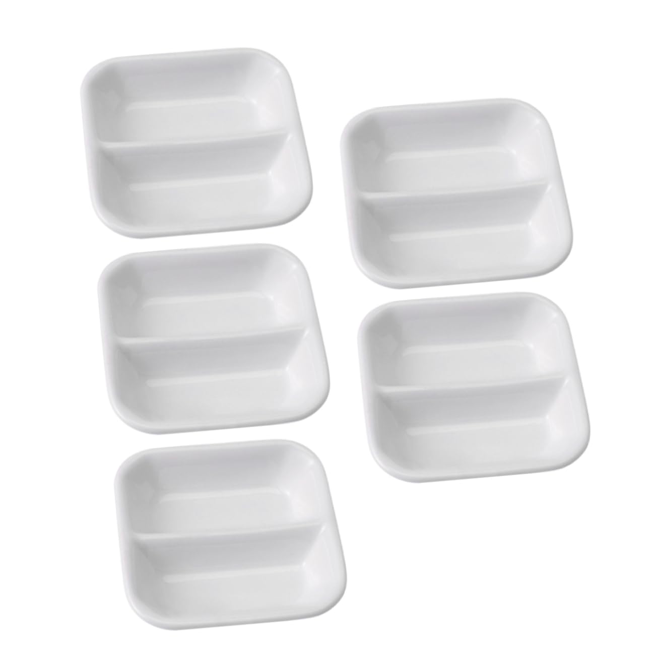 SOLUSTRE Pure White Ceramic Snack Dishes Small Bowls for Sauces Seasonings Dips Compact Design for Home Restaurant Use Easy to Clean