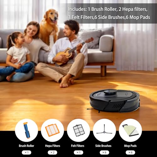 Image of Replacement Parts Compatible with Shark RV2402WD RV2400WS RV2402WD RV2402 RV2400WXUS Matrix 2-in-1 Robot Vacuum (16 Pack)