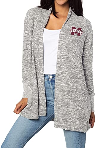 Image of chicka-d Women's Cozy Fleece Cardigan Heather Grey