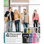 Fosmon TSA Approved Luggage Locks, Suitcase Travel Lock with Push Release Button, 3 Digit Combination Padlock for Gym Locker, Backpack Zipper- 4 Pack - Image 5