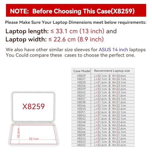 Image of Smatree Hard EVA Protective Sleeve Case Compatible for 14 inch ASUS ExpertBook B3 Flip (B3402) Laptop Notebook Bag (X8259)