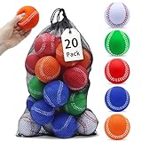 Magicorange Foam Baseballs, 20 Pack Practice Training Baseballs Unmarked Baseball Soft Toss, Batting, Fielding, Hitting, Pitching (Colorful)