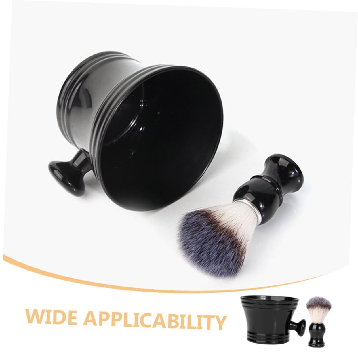 FOMIYES 1set Male Shaving Brush and Foaming Bowl Nylon Grooming Tool Kit for Men Comfortable Lathering Experience Reusable Beard Brush and Soap Bowl