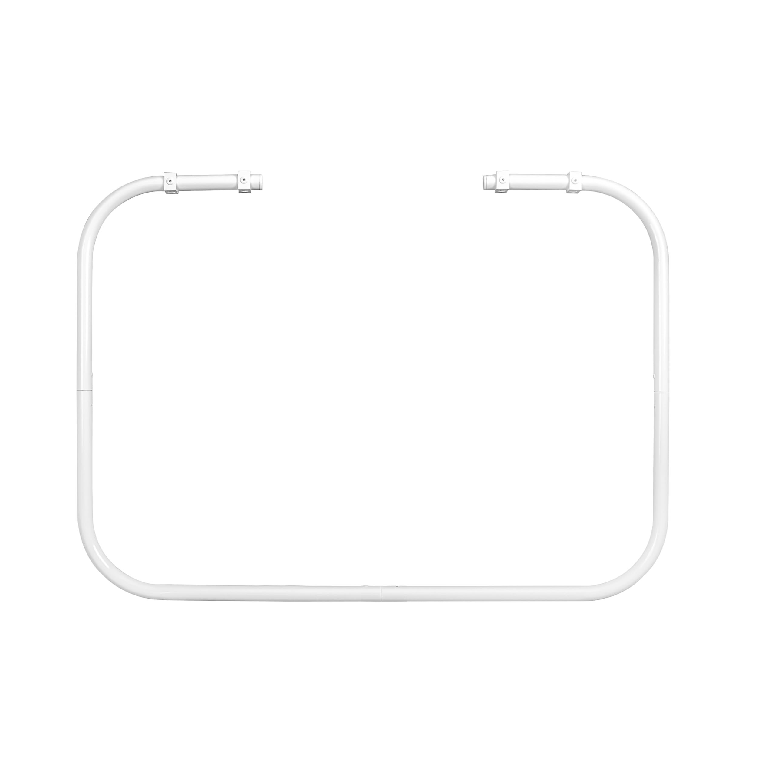 sasko Barra de cortina de ducha en forma de U - Barra de cortina de ducha - Barra de cortina de ducha de ángulo estable sin soporte de techo - Barra de cortina de ducha - 70X70X70 cm - Blanco