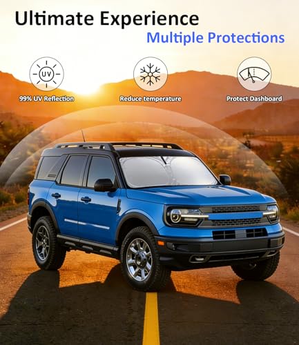 Image of Windshield Sun Shade for Ford Bronco Sport 2021-2026 Accessories