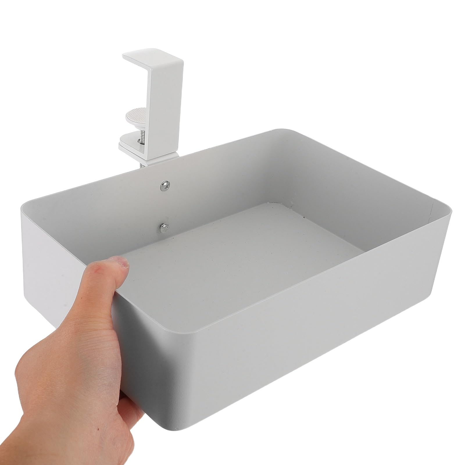 Cestino da appendere sotto il ripiano - Cestino da appendere sotto il mobiletto, vassoio portaoggetti in metallo per piccoli spazi in cucina e bagno