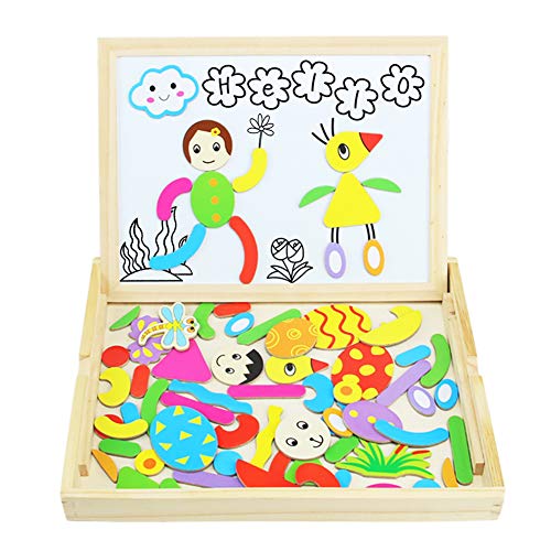 Puzzle Magnetico Legno Giocattolo di Legno Bambini...