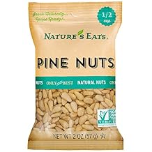 Natures Eats Pine Nuts 2 oz - 100% Natural Whole Raw Pine Nuts - Unsalted Healthy Snack - Keto Vegan Gluten Free Pesto Ingredient - Fresh Non-GMO Kosher Certified Cooking & Baking Nuts