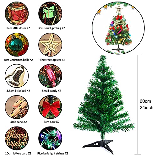 2460cm-Tabletop-Xmas-Tree-Artificial-Mini-Christmas-Pine-Tree-with-LED-String-Lights-Ornaments