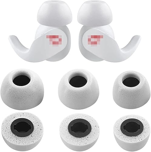 Auriculares de espuma viscoelástica compatibles con auriculares Beats Fit Pro, 3 pares, SML 3 tamaños, blanco (BFPFoam3)