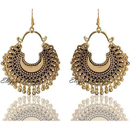 Elegant Design Oxidized Gold Chandbali Earrings for Women & Girls (B08MFNW9Z1) Amazon Price History, Amazon Price Tracker