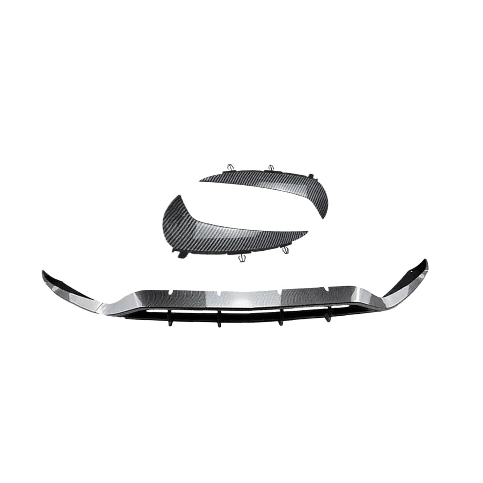 Spoiler Delantero ABS para GLC Clase X254, GLC 260 Y 300 Sport 2023+ con Rejilla De Ventilación Lateral Trasera Y Difusor De Parachoques(Carbon Look)