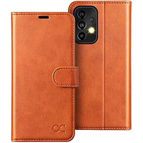OCASE Compatible with Samsung Galaxy A53 5G Case,PU Leather Flip Galaxy A53 Phone Wallet Case with Card Holder RFID Blocking Kickstand Mobile Phone Cover 6.5 Inch,Light Brown Cover
