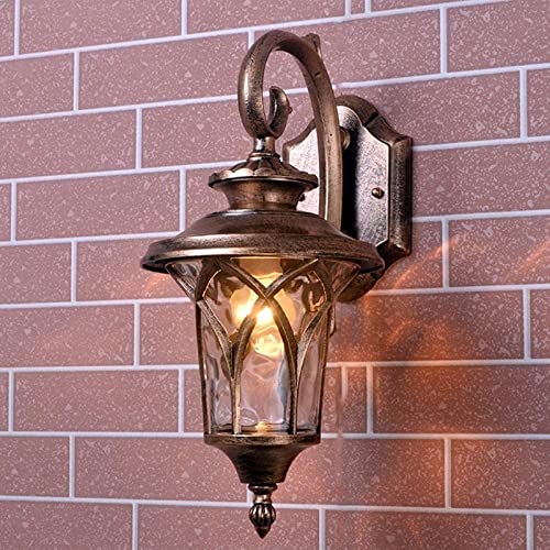 Lanterne de jardin rétro E27 et applique murale rustique en aluminium étanche