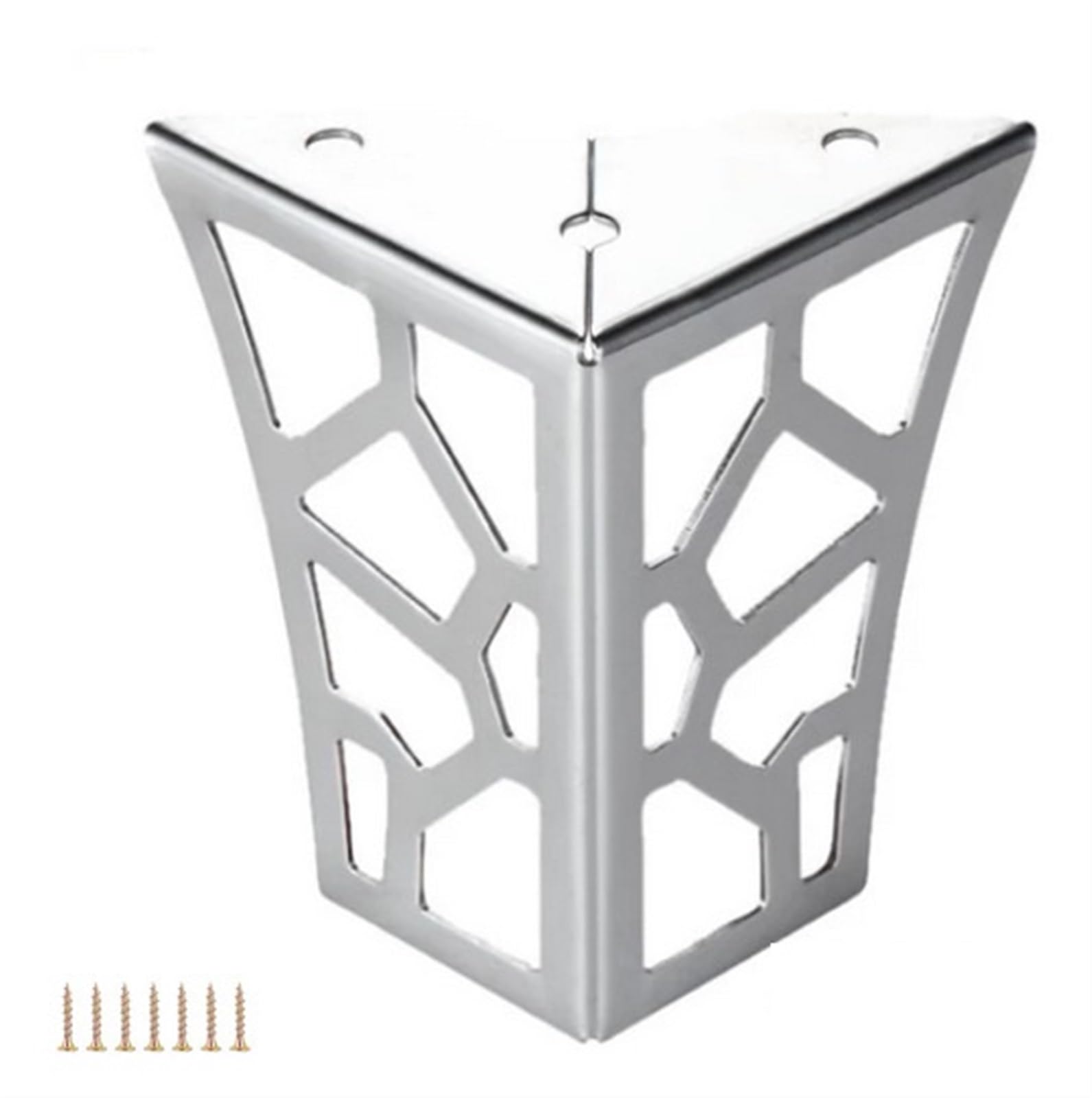 Pieds de meubles pour table basse modernes ajourés en argent 80mm