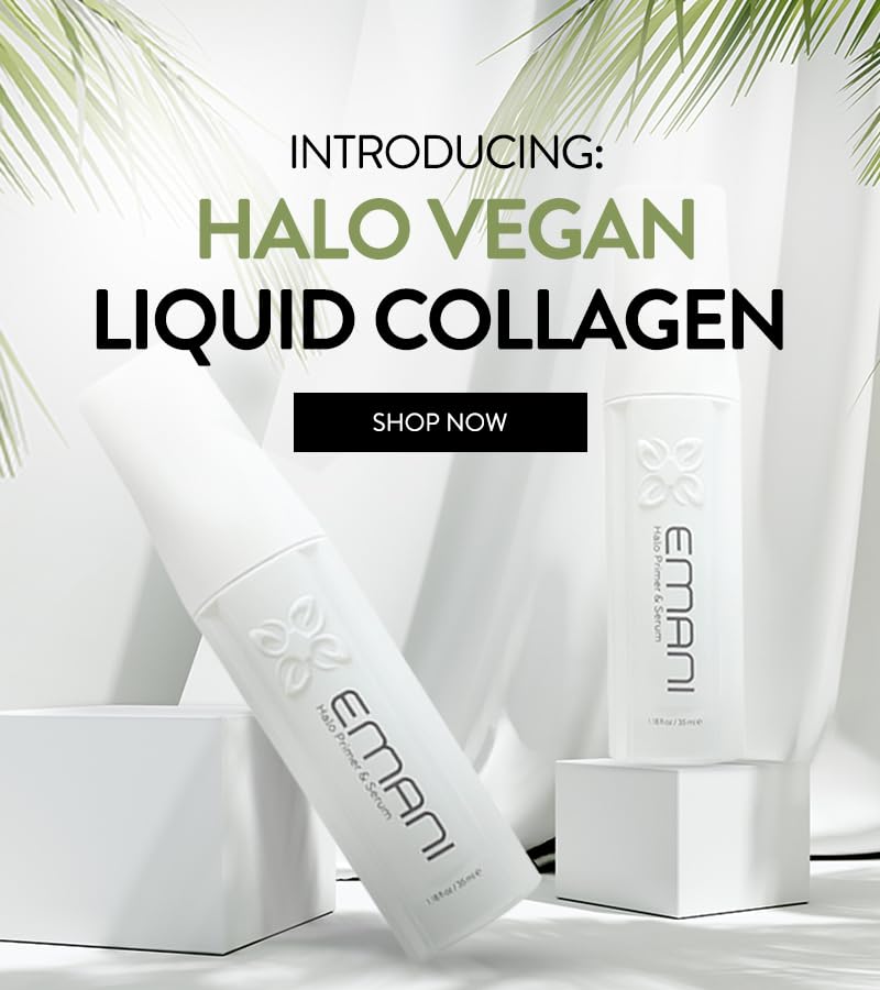 Emani Halo Vegan Liquid Collagen, boosts skin hydration, visibly minimize fine lines and help balance uneven skin tone.35ml - Image 4