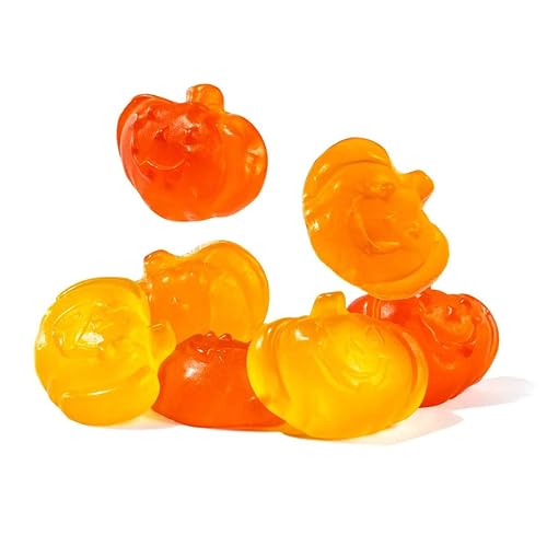 Miniatura 2 de Grandys Candys Mini calabazas de otoño, caramelos a granel, sabores surtidos (naranja, limón, cereza silvestre) 1 libra