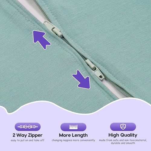 Image of PuppyPaws Baby Sleep Sack 2-Pack Set, Transitional Swaddle, Swaddles for Newborns, 1.0 Tog Sleep Sack 3-6 Months, Wearable Blanket Baby with 2-Way Zipper