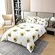 Homewish Avocado Bettwäsche 135x200 Baumwolle Kinder, Niedlich Lächeln Cartoon Avocado Bettbezug Set für Mädchen Jungen Jugendliche, 3D Druck Sterne Polka Dots Bettwäscheset Schlafzimmer Dekor