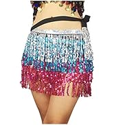 Wuchieal Belly Dance Skirt Hip Scarf Dance Hip Belt Latin Dance Hula Hip Scarf