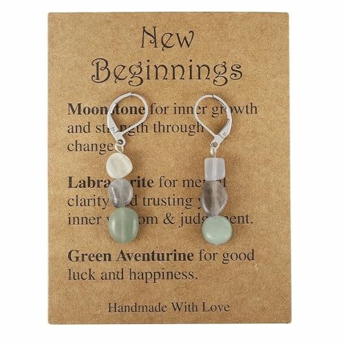 New Beginnings Crystal Earrings for Women Healing IrregularCrystal Earrings for Her Asymmetry Crystal Jewelry Gifts for Women Gift for New Beginnings-Style 1