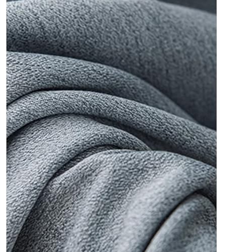 ATEUXOL Cortinas Lino Cortinas de Chenilla Gruesa, sombreado Intenso, Aislamiento acústico, Estilo Minimalista, dormitorios(Hooks,W200xH260cm)