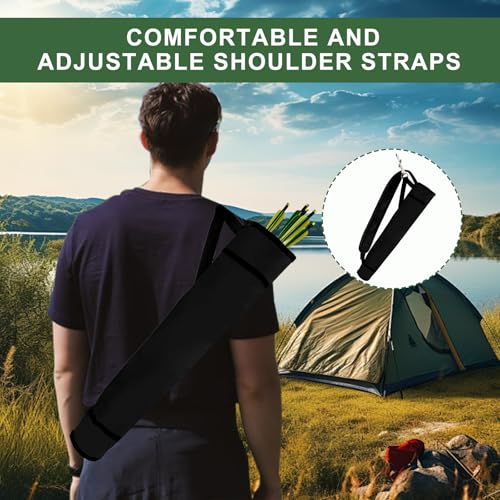 Archery Quiver Back and Hip Quivers Adjustable Arrow Backpack Bag Holder Side Hip Arrows Bag for Compound Recurve Bow Practice Target Hunting
