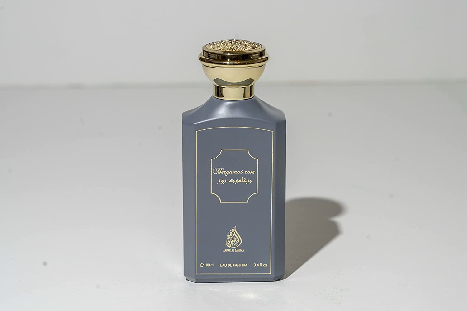 aabak al sahraa عبق الصحراءBergamot Rose Eau de Parfum for Men 100ML - Bergamot, Mandarin, Green Tea, Black Currant, Musk, Sandalwood Notes - Luxury Long Lasting Arabic Perfume