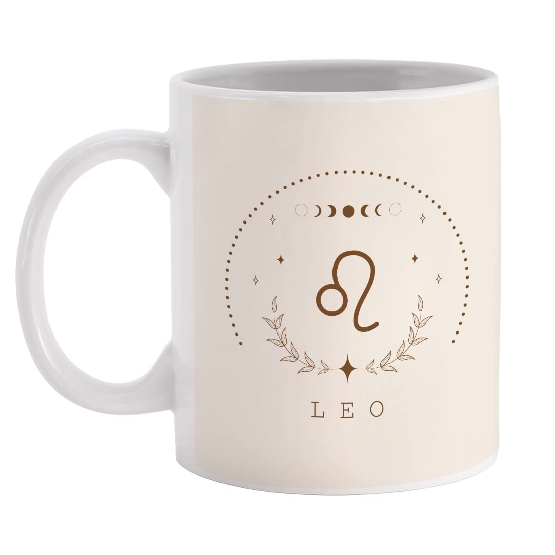 AMIGO GIFTZ. Unique Leo (Sinh) Zodiac Sign Printed Ceramic Coffee Mug with Astrological Sign Print (350 ml) | Gift idea for Any Occasions