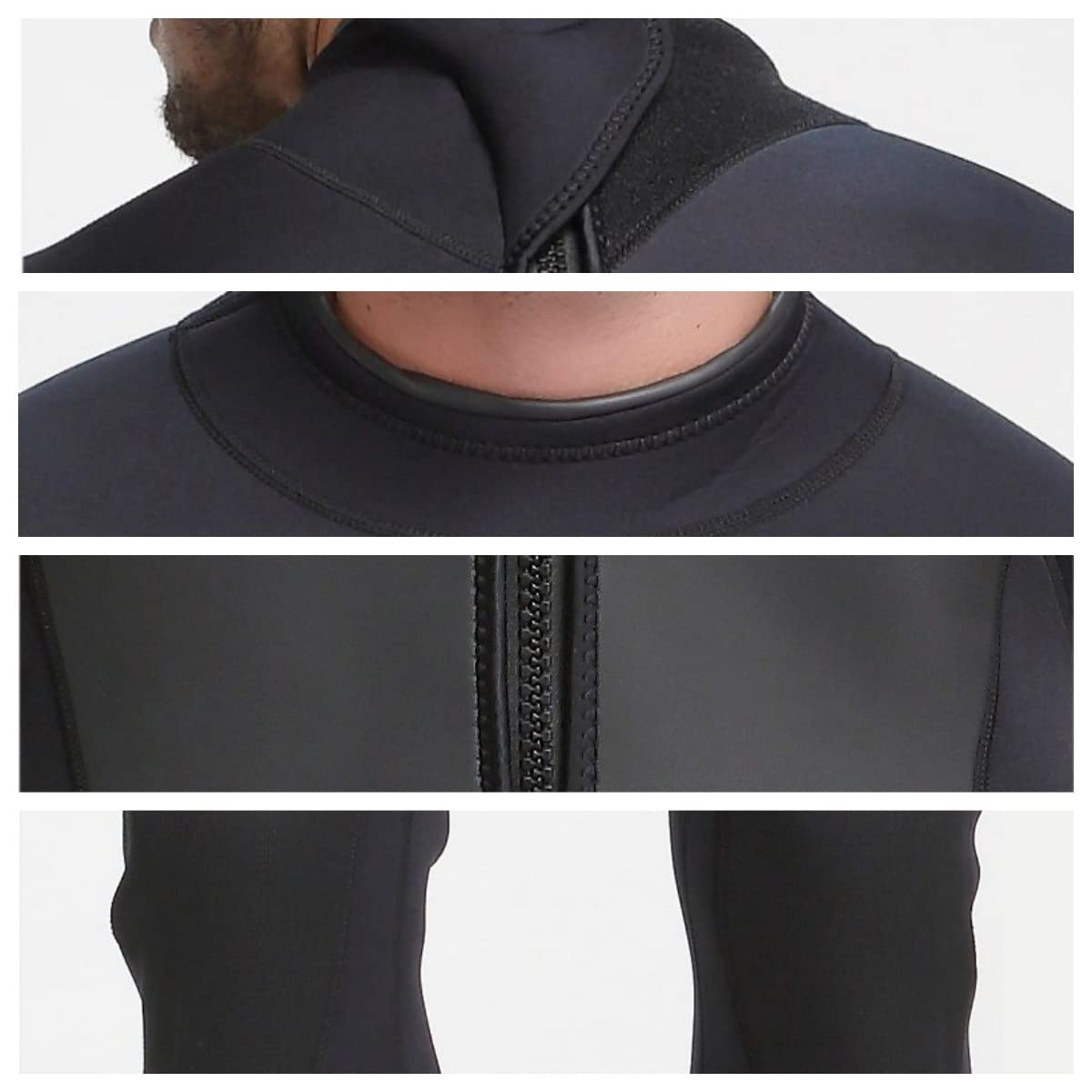 Combinaison de plongée pour hommes et femmes en néoprène de 3 mm pour plongée sous-marine, surf, natation (couleur : noir, taille : M)