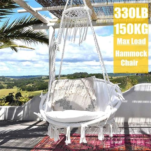 Hamac chaise tricoté main de qualité supérieure résistant à 150kg