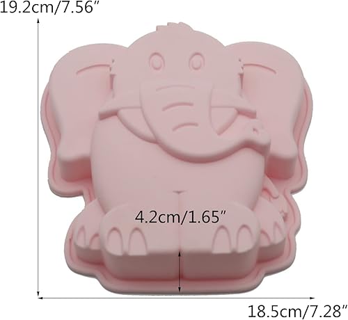 Miniatura 4 de Elephant Shaped Silicone Cake Mold Baking Mousse Dessert Fondant Chocolate Tray Molds Elephant Cake Molds
