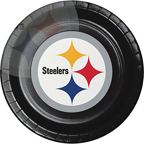Trendware Pittsburgh Steelers Paper Plates, 24 ct, Officially Licensed