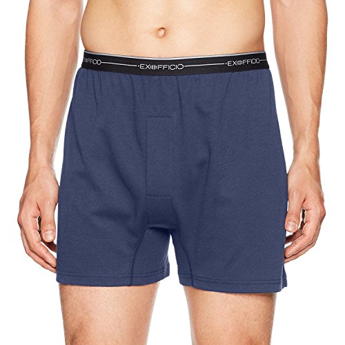ExOfficio Men's Sol Cool Boxer Shorts,Navy,Large